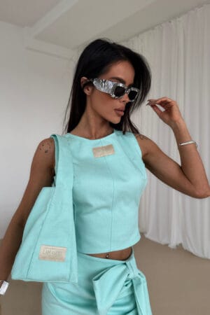 Top DENIM mięta - obrazek 2