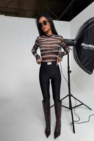 Legginsy FAMOUS czarne - obrazek 3