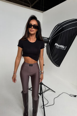 Legginsy FAMOUS czekolada - obrazek 5