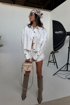 Kurtka DENIM ecru - obrazek 4