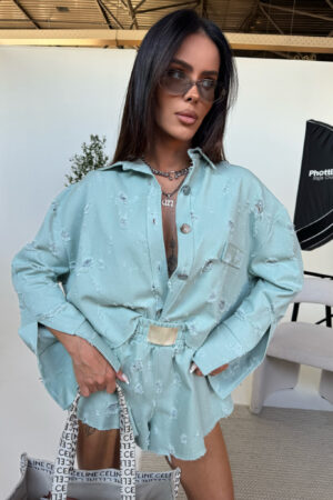 Kurtka DENIM mięta - obrazek 3
