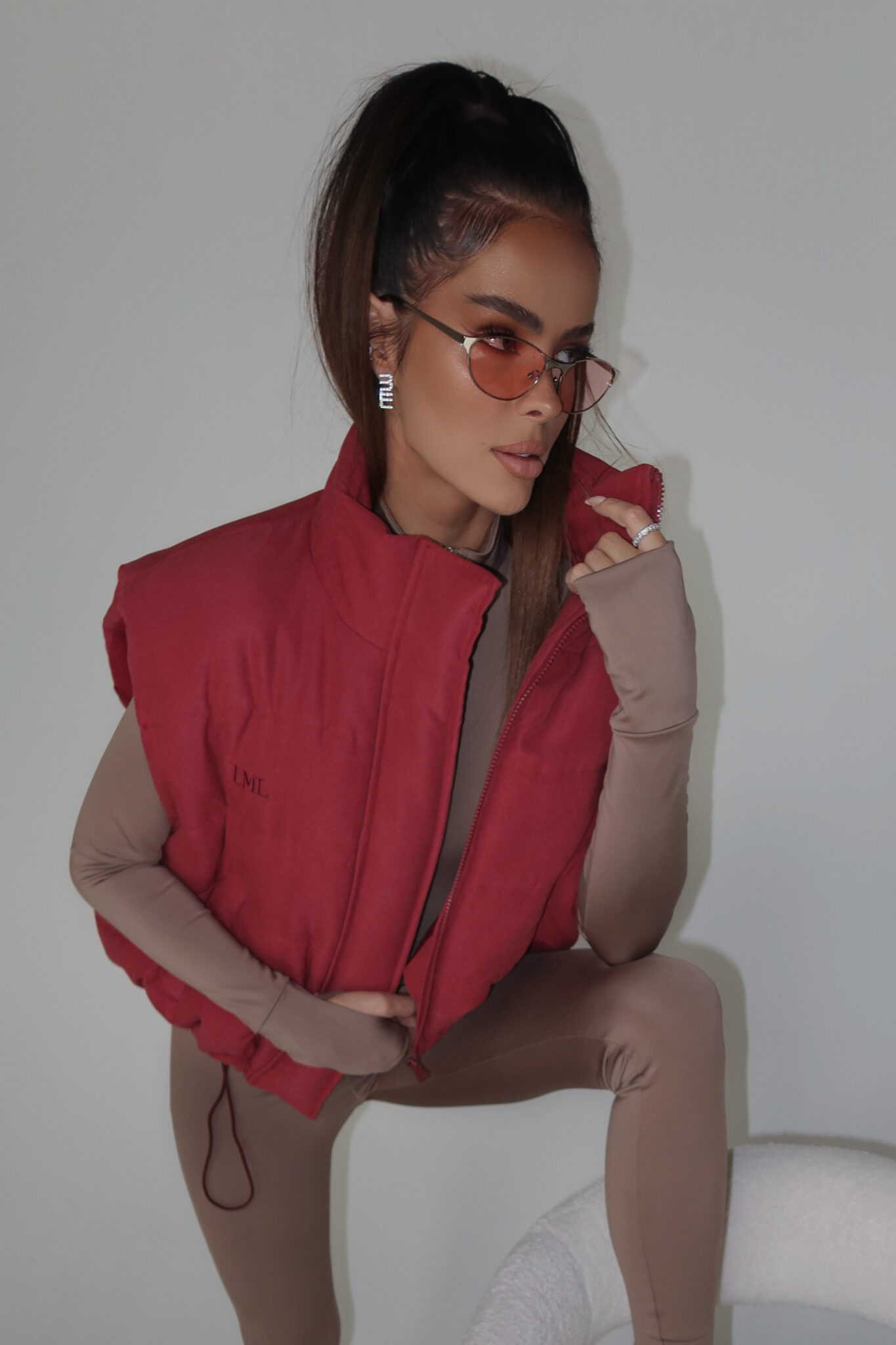 Kamizelka OUTSIDE bordo - obrazek 4