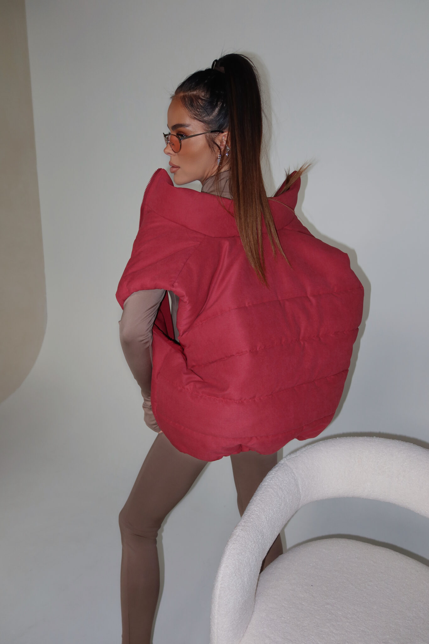 Kamizelka OUTSIDE bordo - obrazek 3