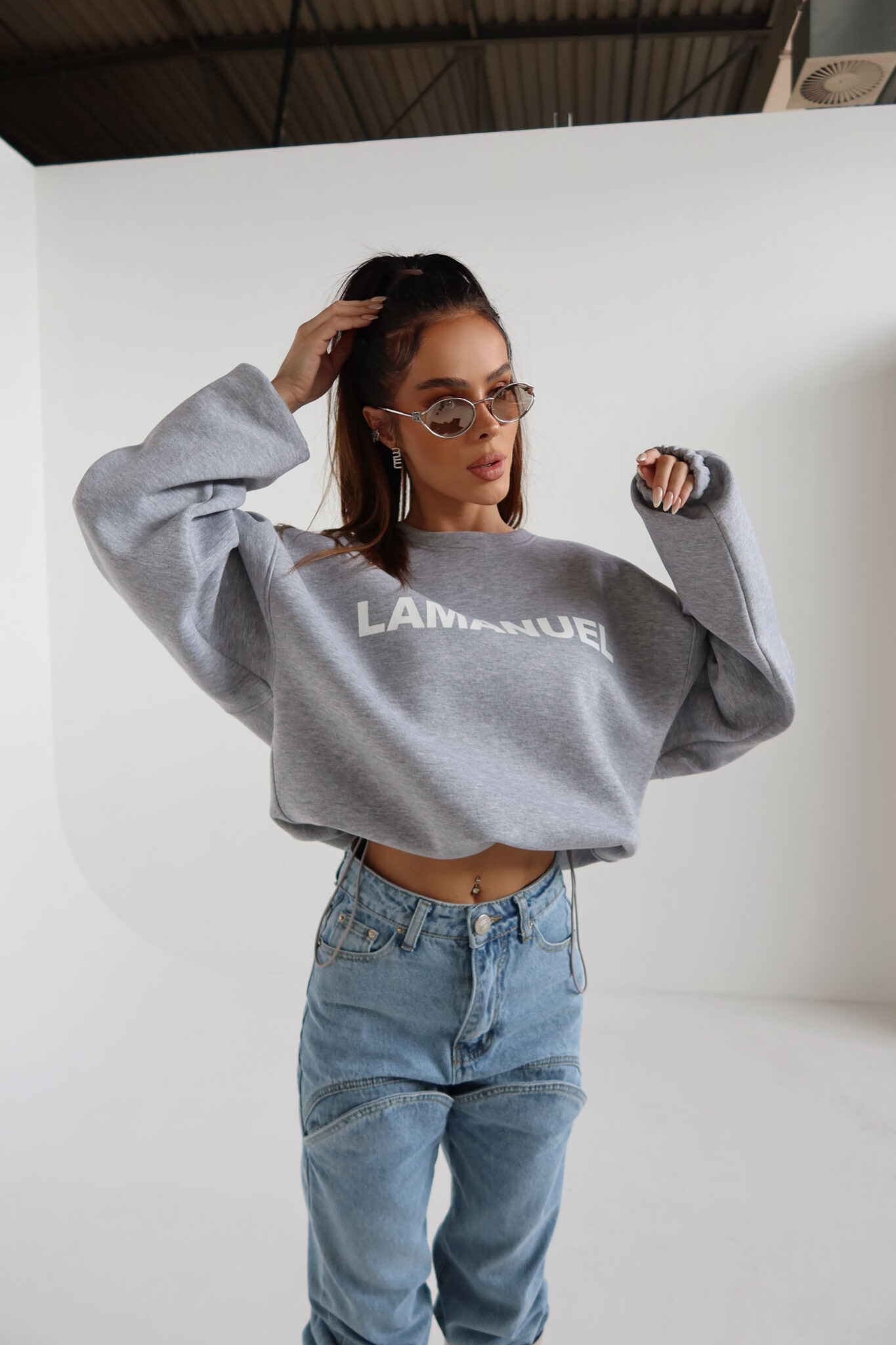 Bluza NOIR szara - obrazek 4