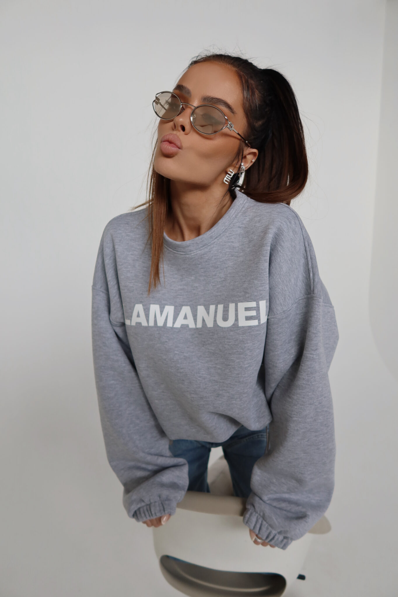 Bluza NOIR szara - obrazek 3