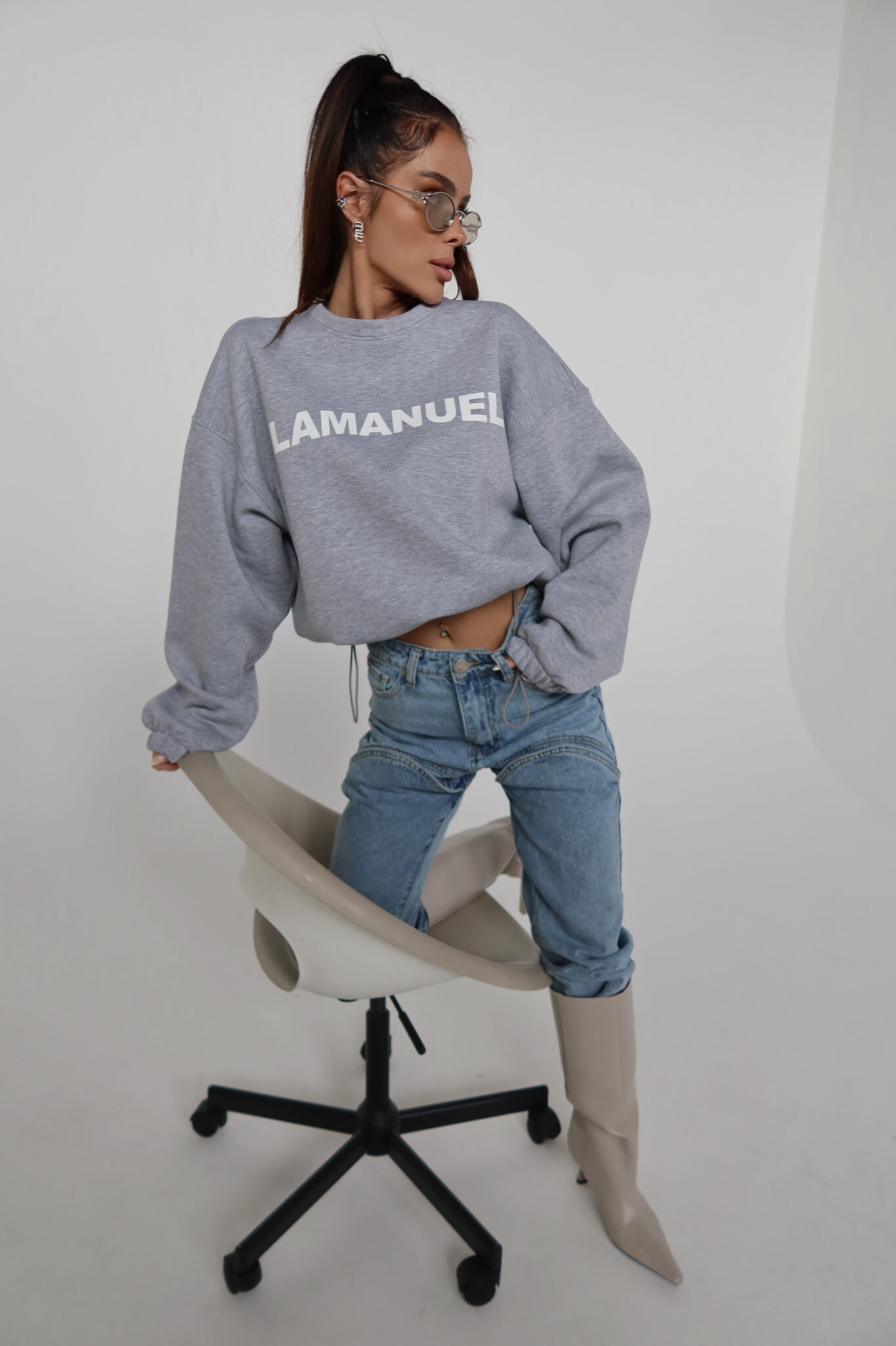 Bluza NOIR szara - obrazek 2