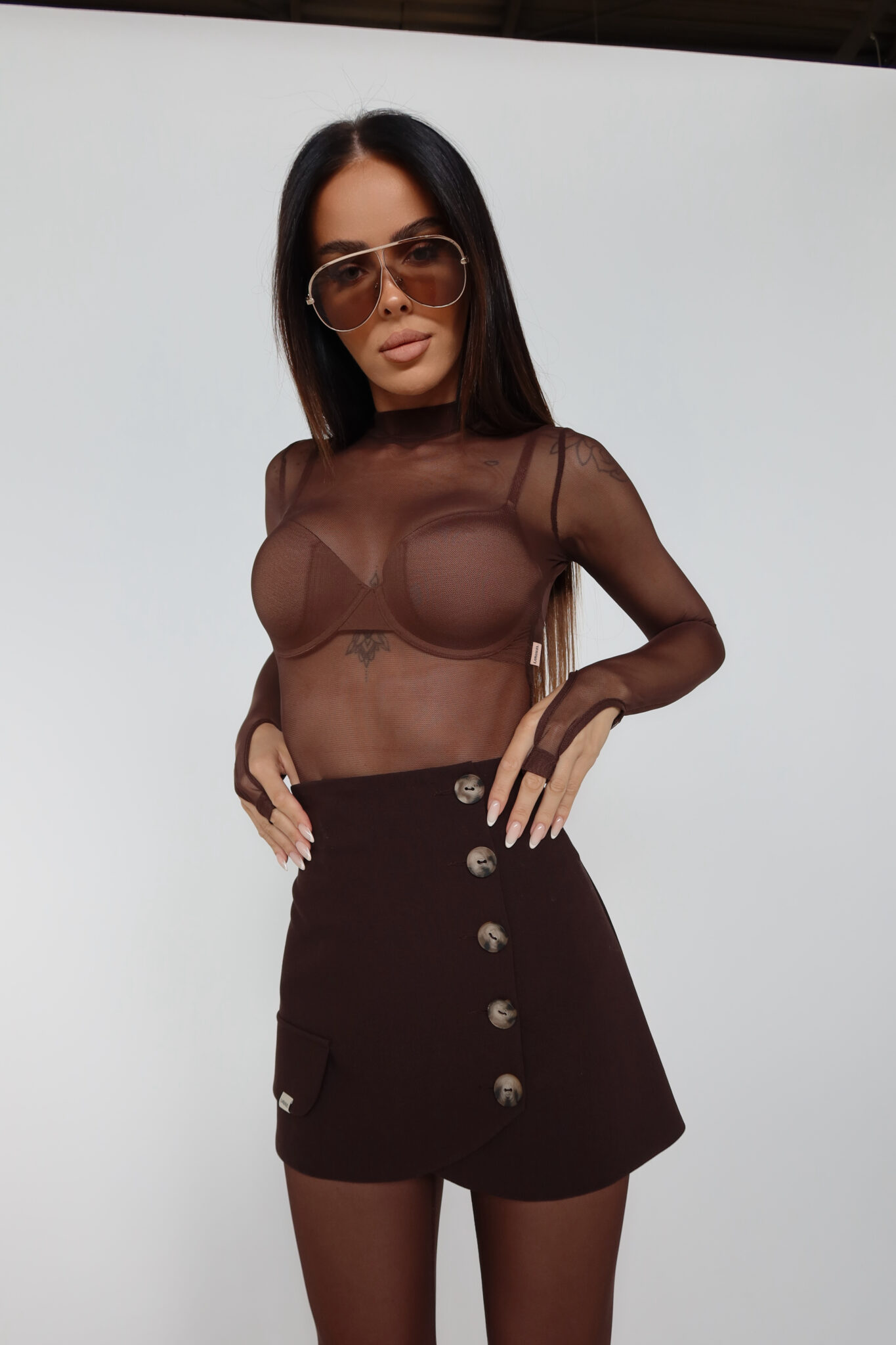 Spódnica FOLD czekolada - obrazek 6