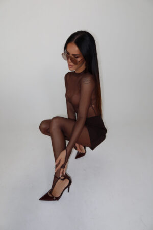 Legginsy SLASH czekolada - obrazek 3