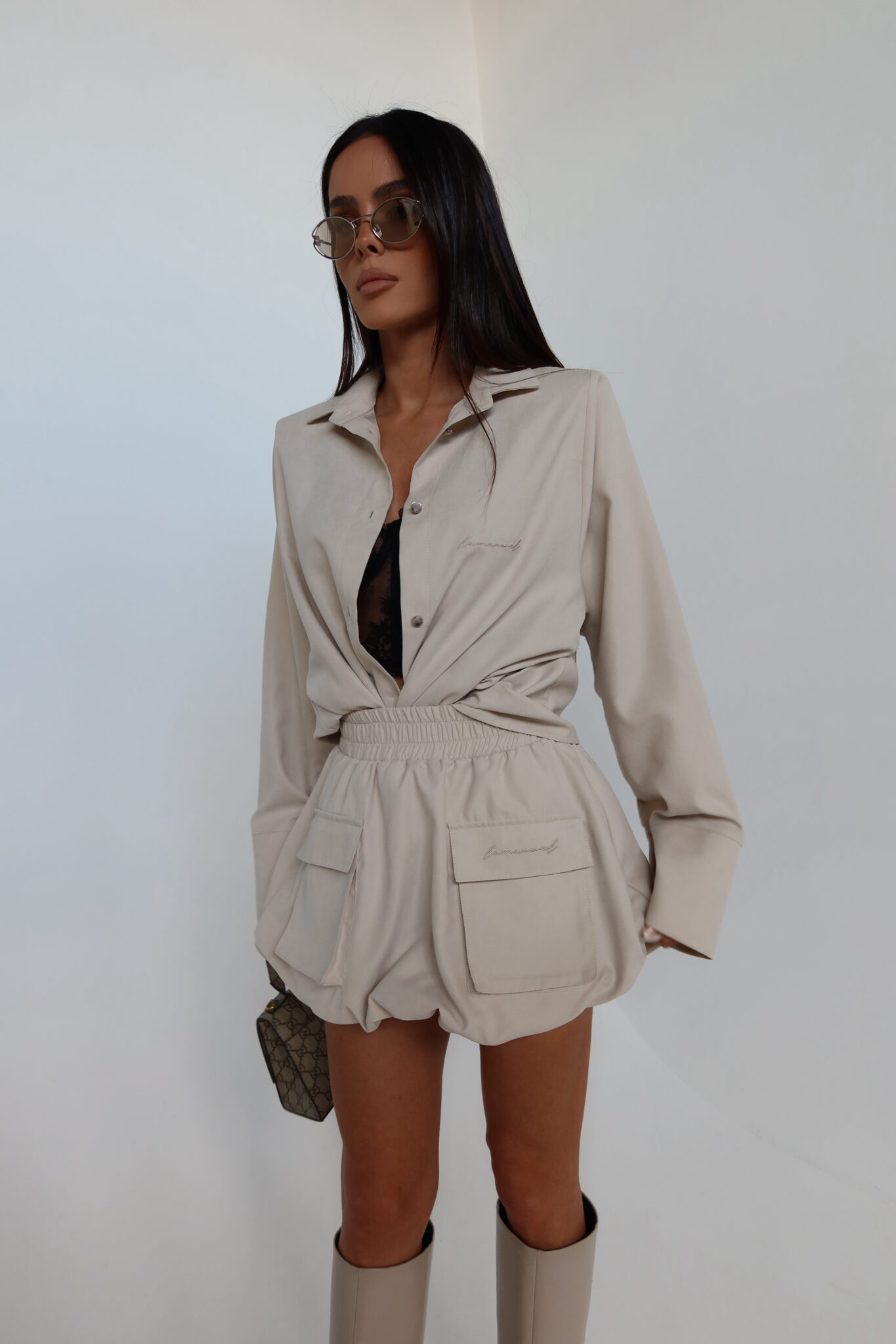 Spódnica VELVET beż - obrazek 8