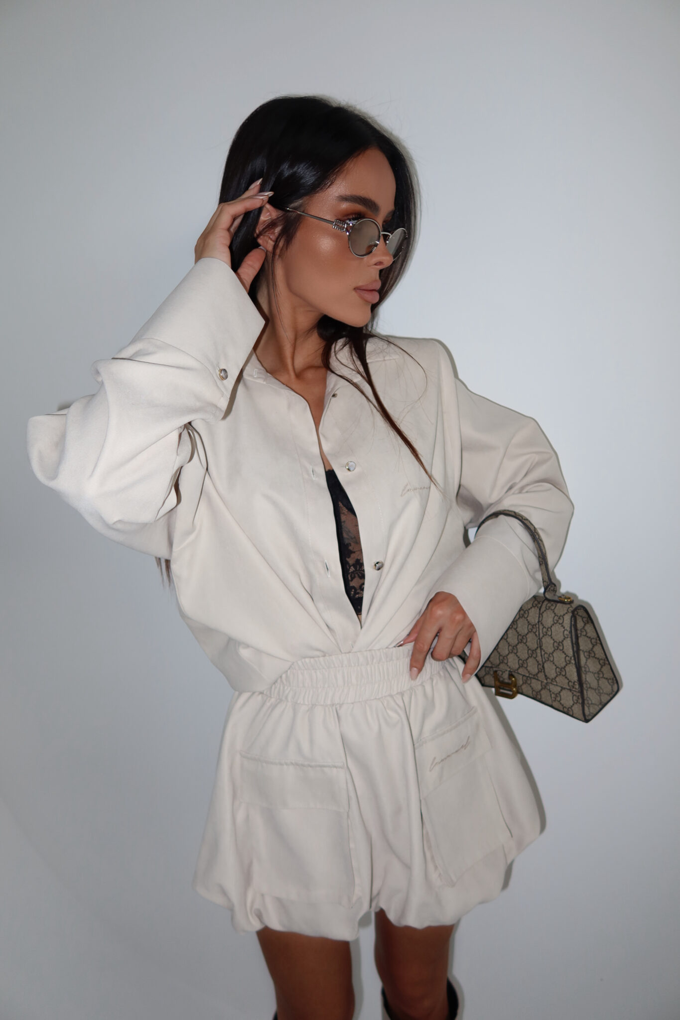 Spódnica VELVET beż - obrazek 3