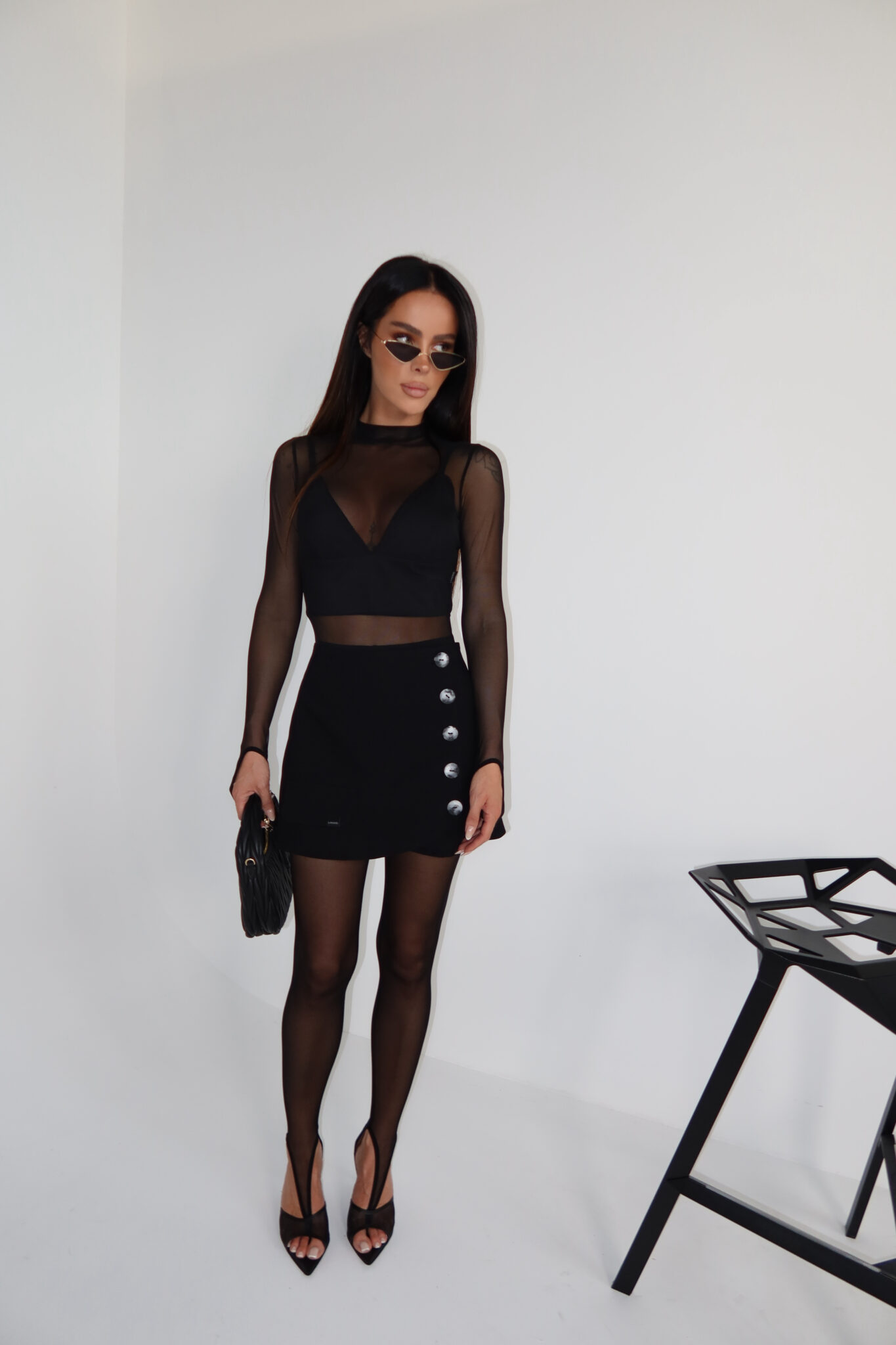 Spódnica FOLD czarna - obrazek 4