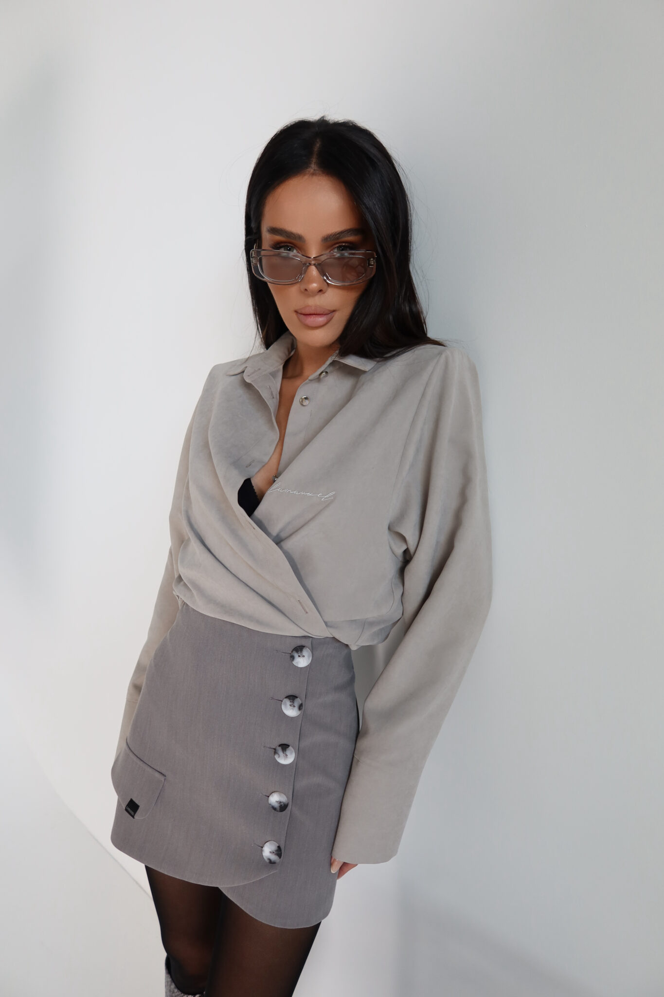 Spódnica FOLD szara - obrazek 7