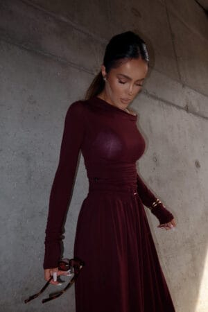 Spodnie SLOUCHIE bordo - obrazek 6