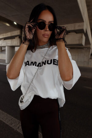 Tshirt NOIR ecru/czarny - obrazek 7