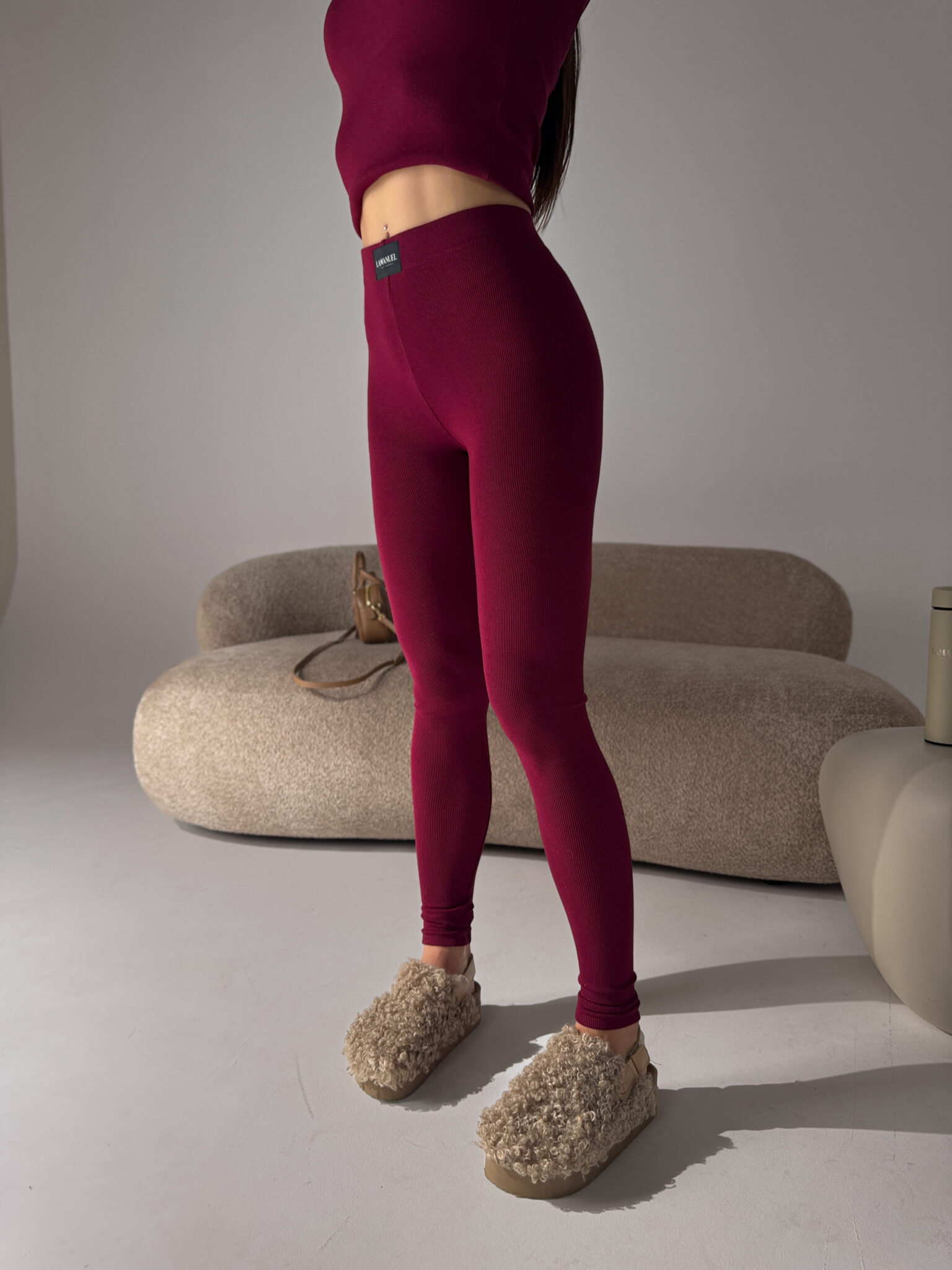 Legginsy FLOW bordo - obrazek 3
