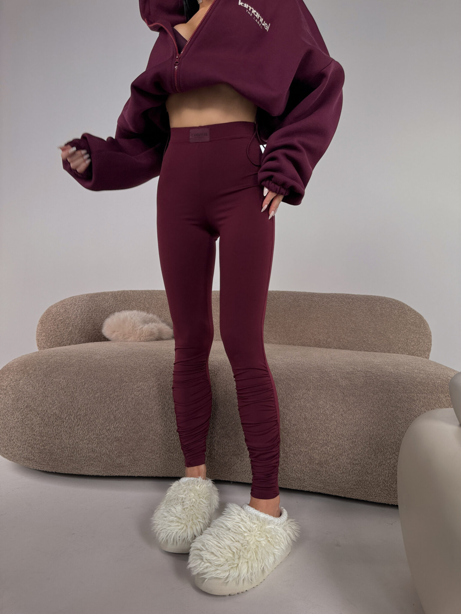 Legginsy CURVE bordo - obrazek 3