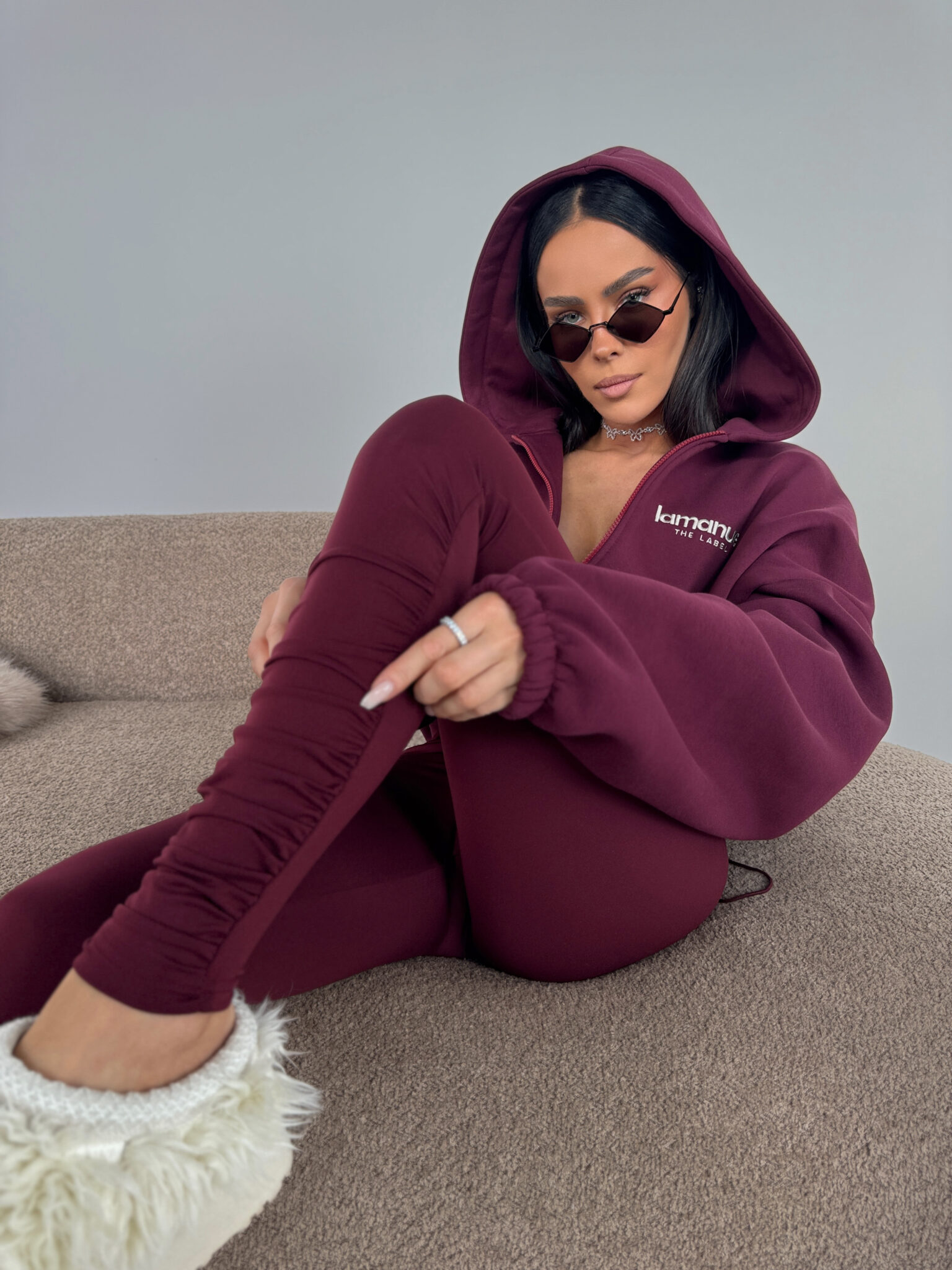 Legginsy CURVE bordo - obrazek 2