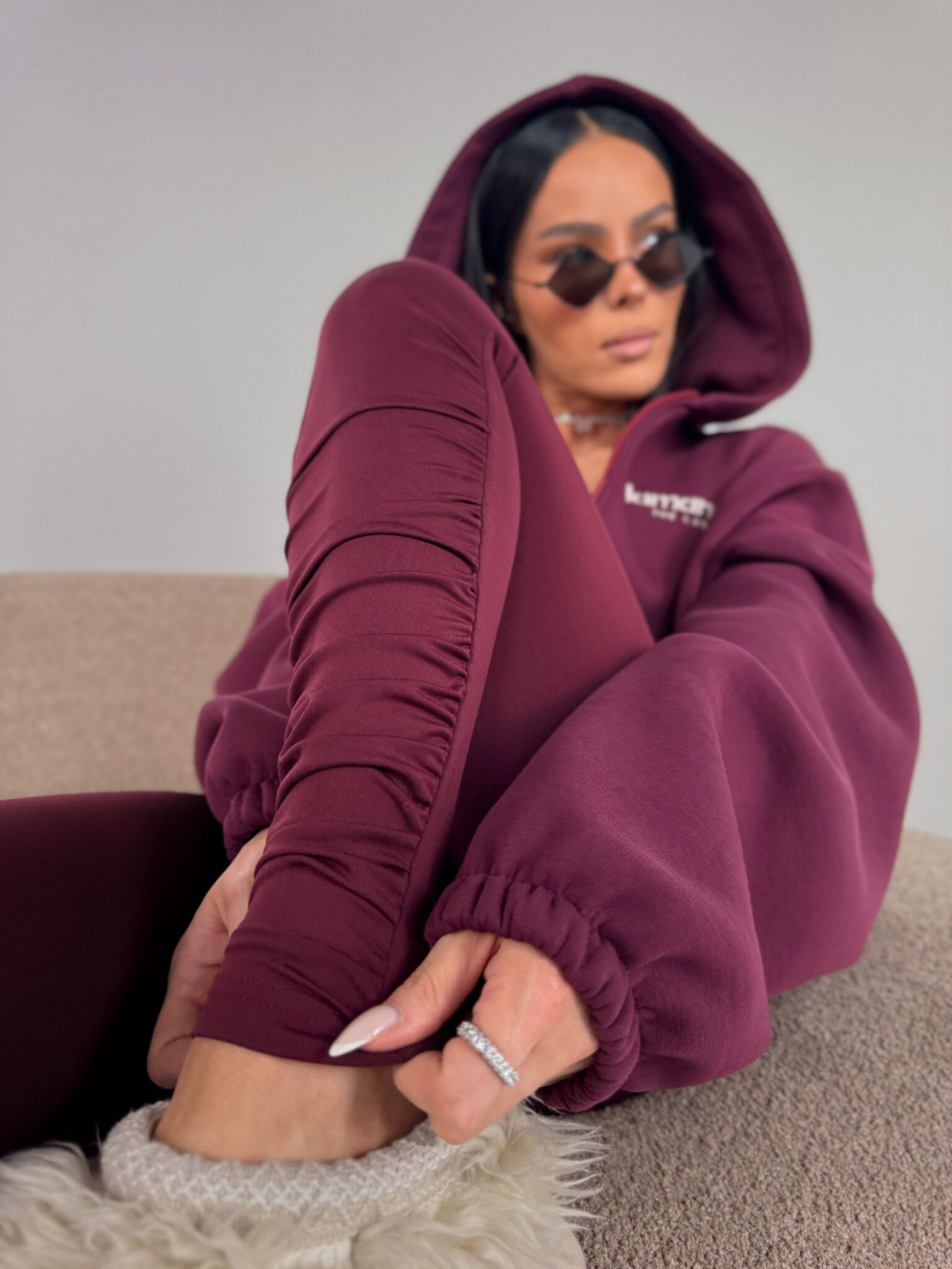 Legginsy CURVE bordo - obrazek 6