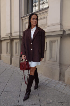 Marynarka FEMININE czekolada - obrazek 4