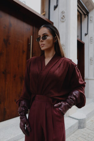 Sweter TELL HER bordo - obrazek 2