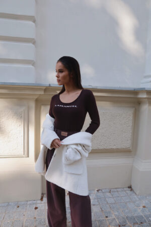 Sweter MAIN ONE czekolada - obrazek 4