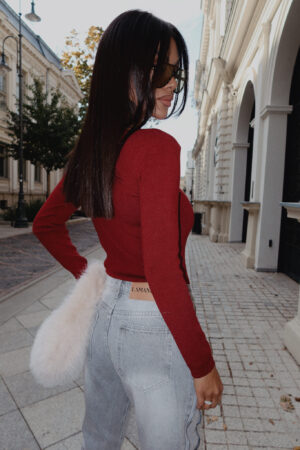 Sweter MAIN ONE bordo - obrazek 6