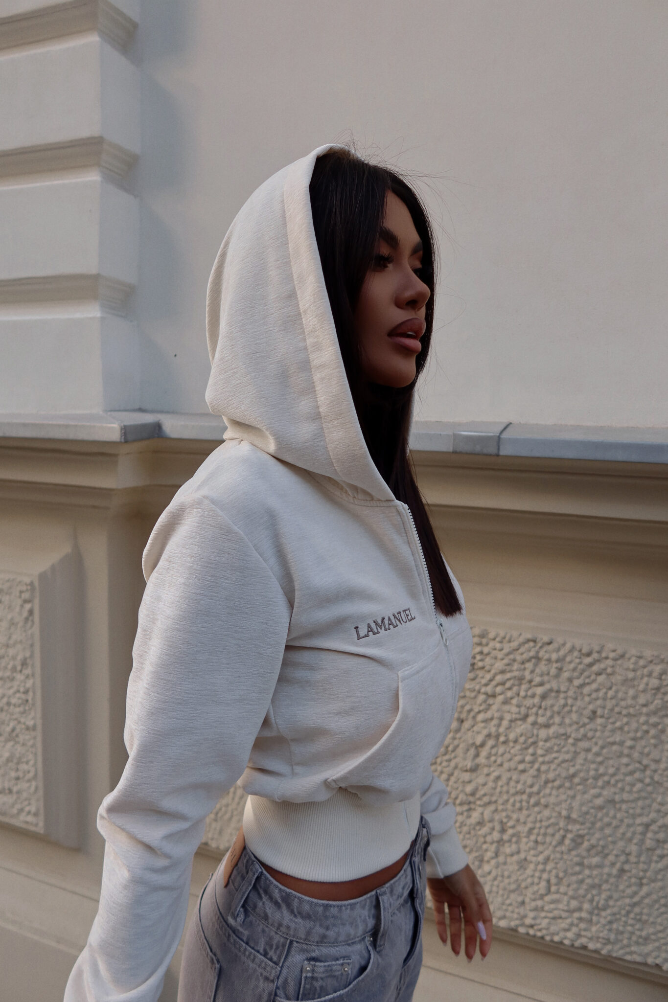 Bluza VELVETY ecru - obrazek 3