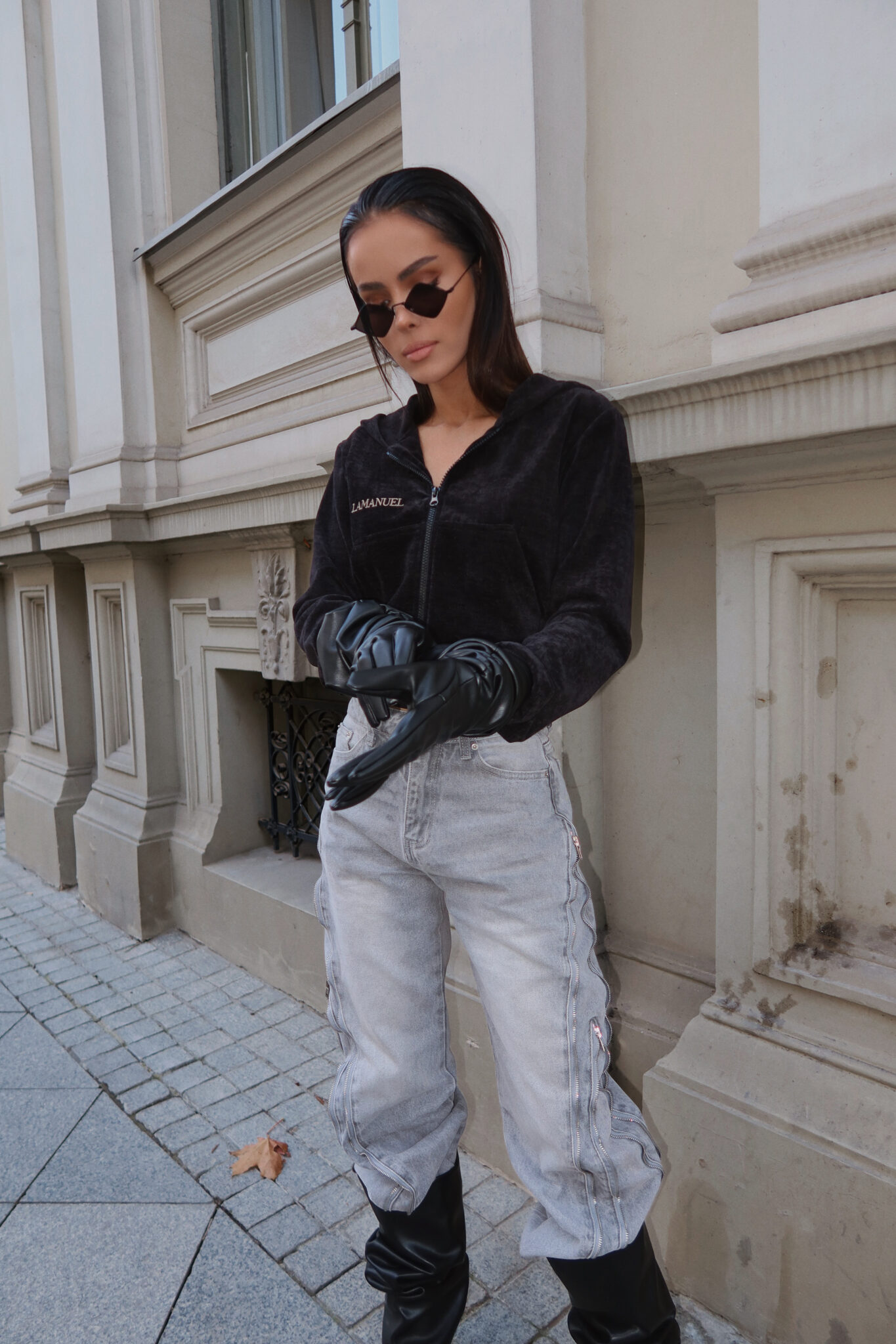 Rękawiczki ROUGE czarne - obrazek 8