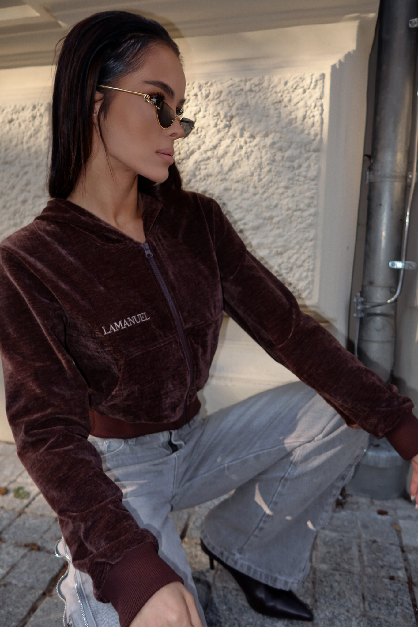 Bluza VELVETY czekolada - obrazek 4