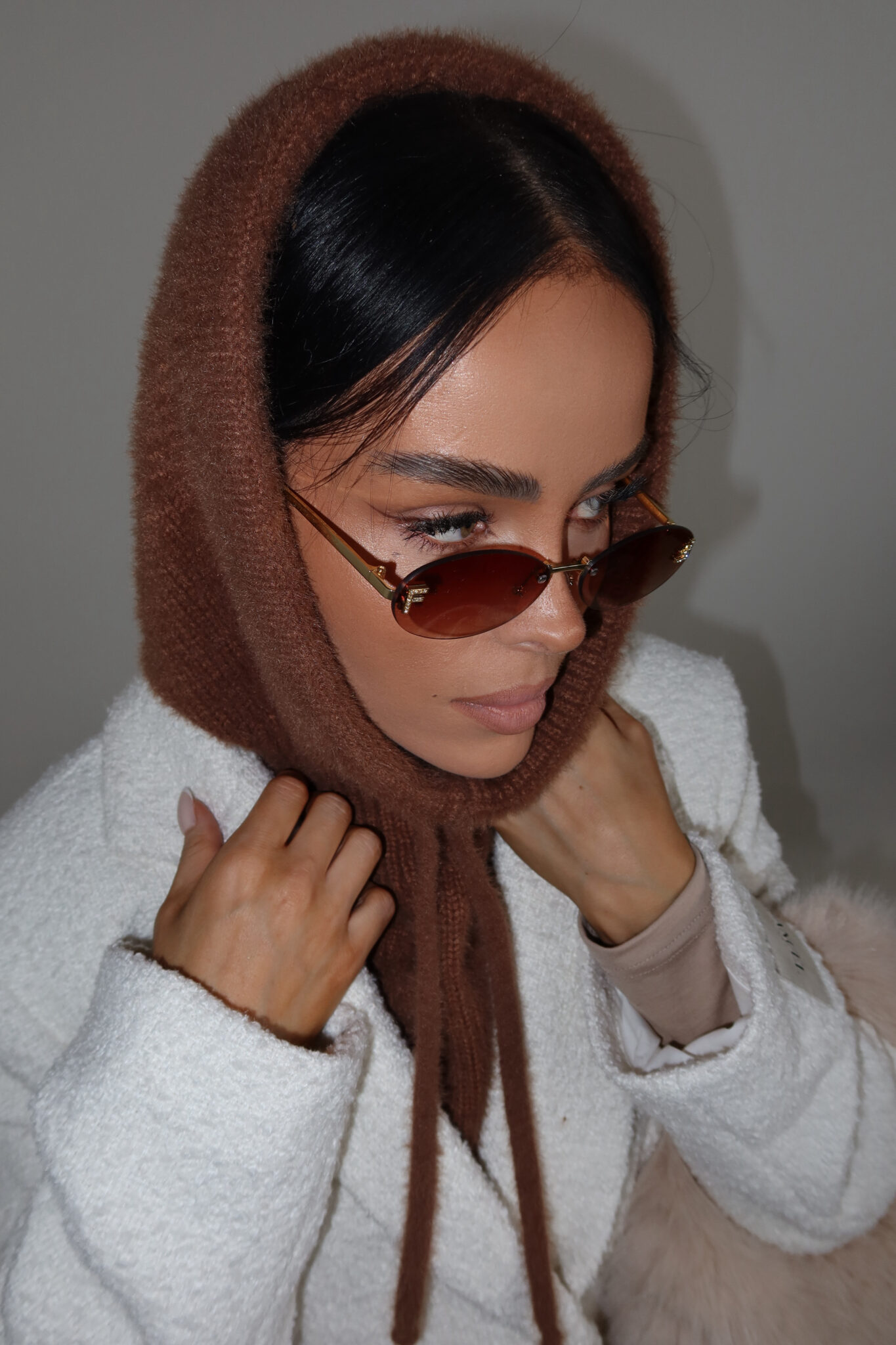 Balaclava TENDER czekolada - obrazek 3