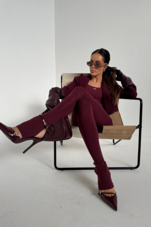 Legginsy HIDDEN bordo - obrazek 3