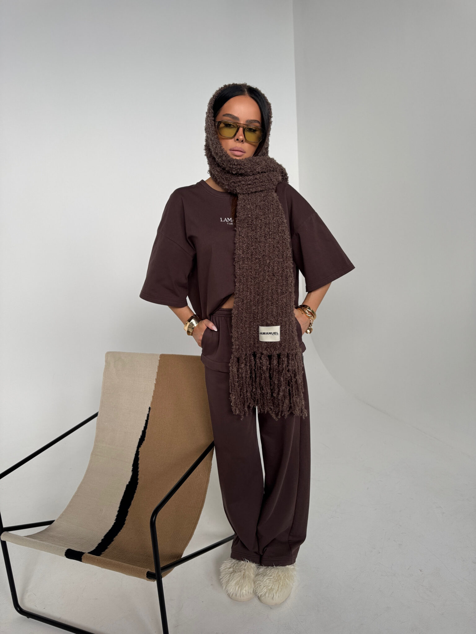 Szalik PLUSHIE czekolada - obrazek 6