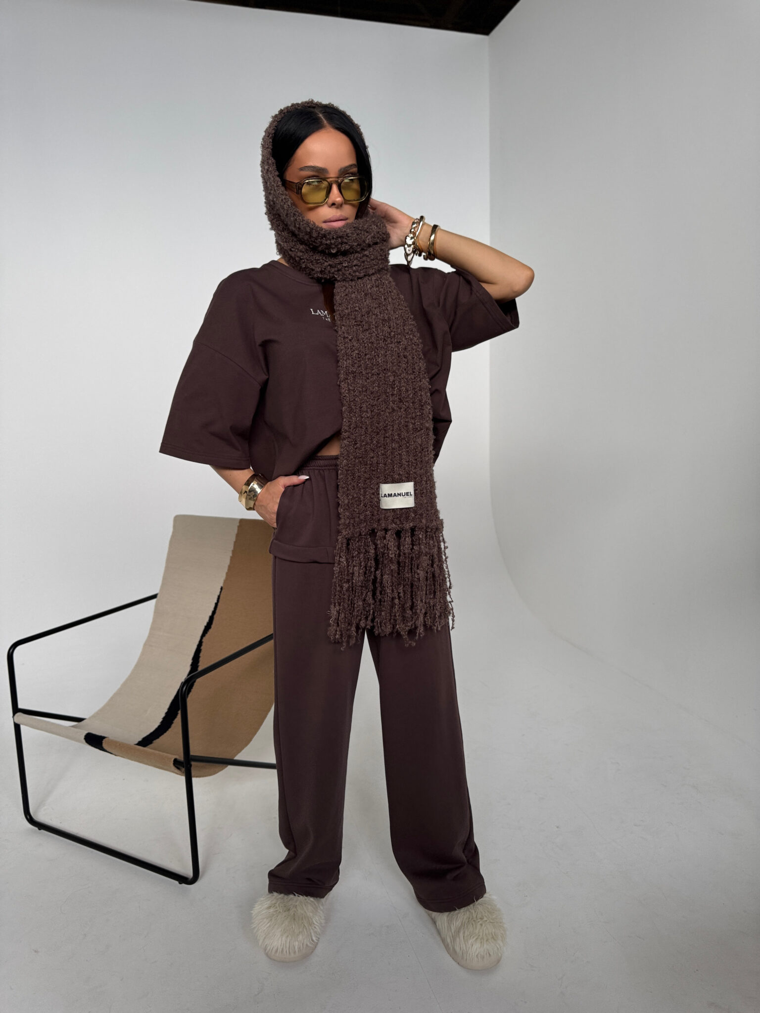 Szalik PLUSHIE czekolada - obrazek 7