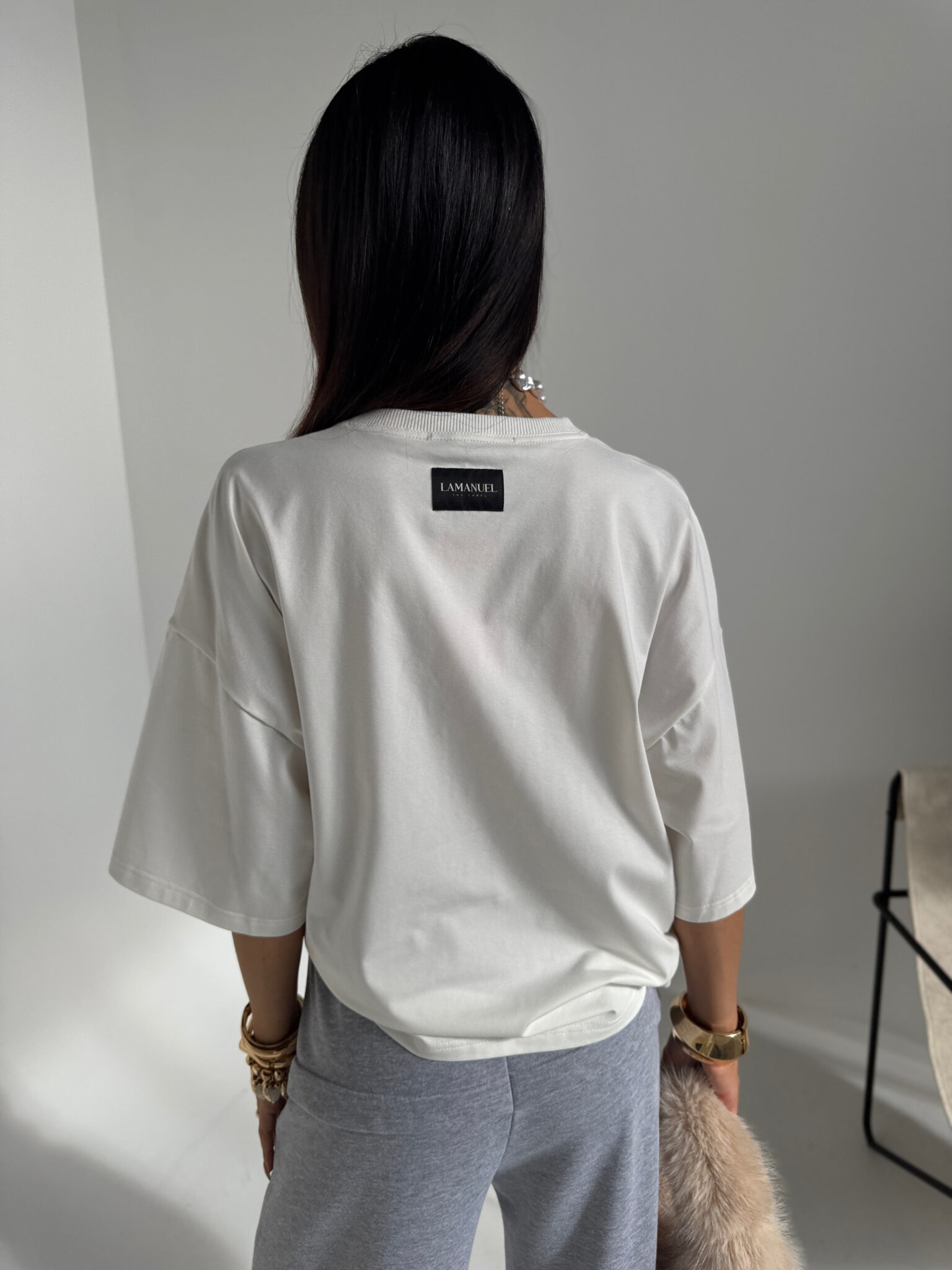 Tshirt BASE ecru - obrazek 4