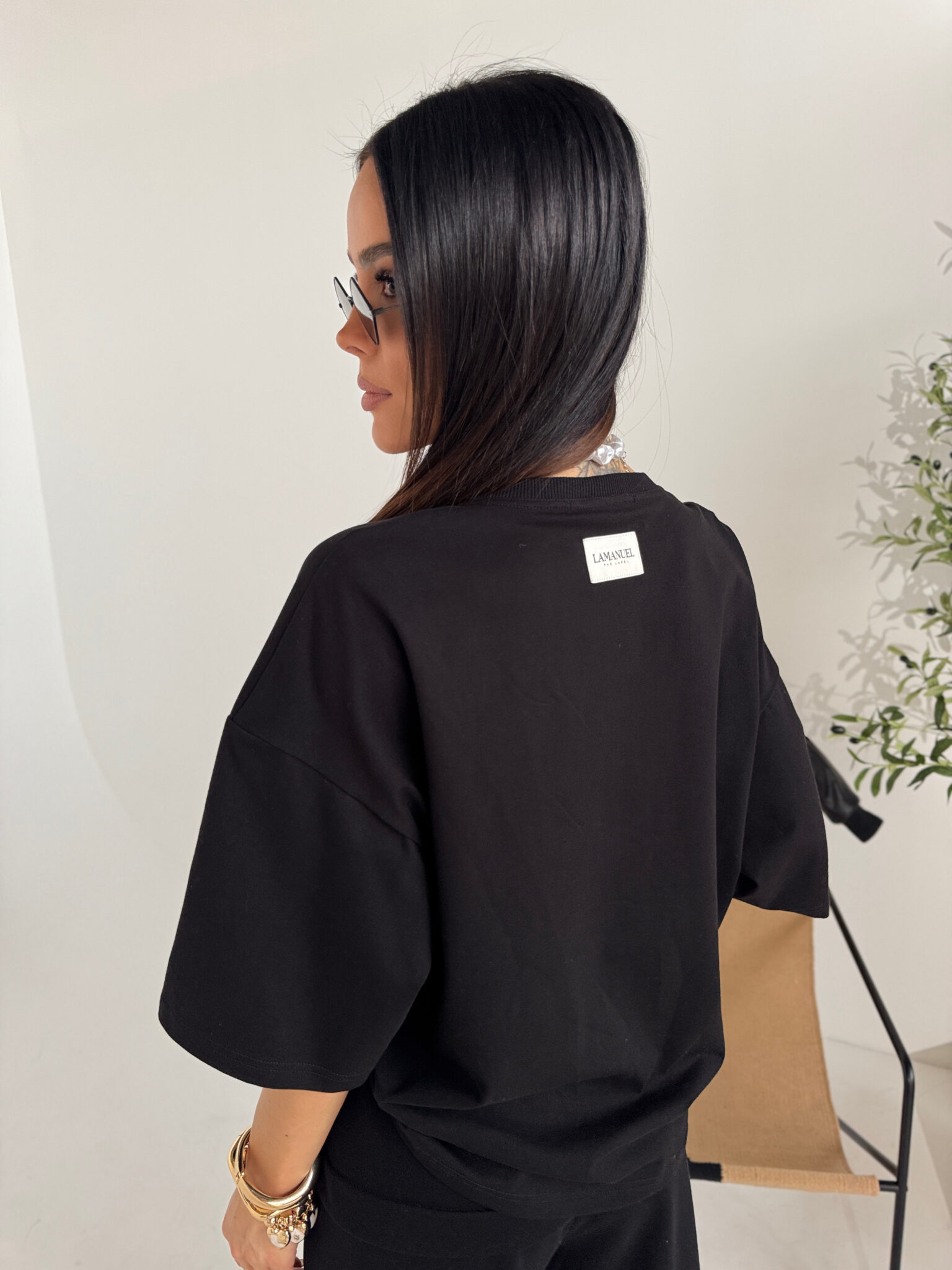 Tshirt BASE czarny - obrazek 4