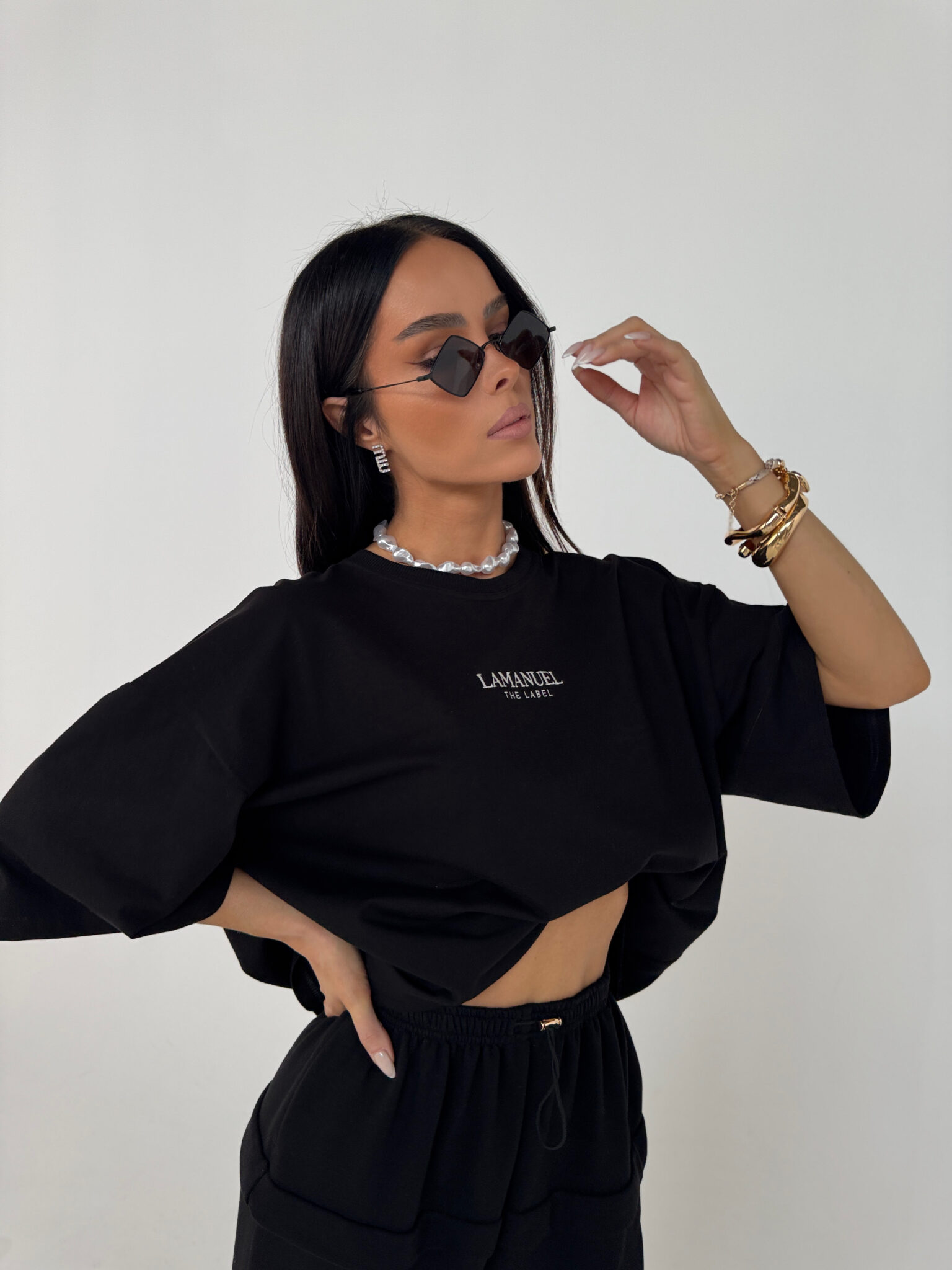 Tshirt BASE czarny - obrazek 3