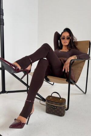 Legginsy HIDDEN czekolada - obrazek 3
