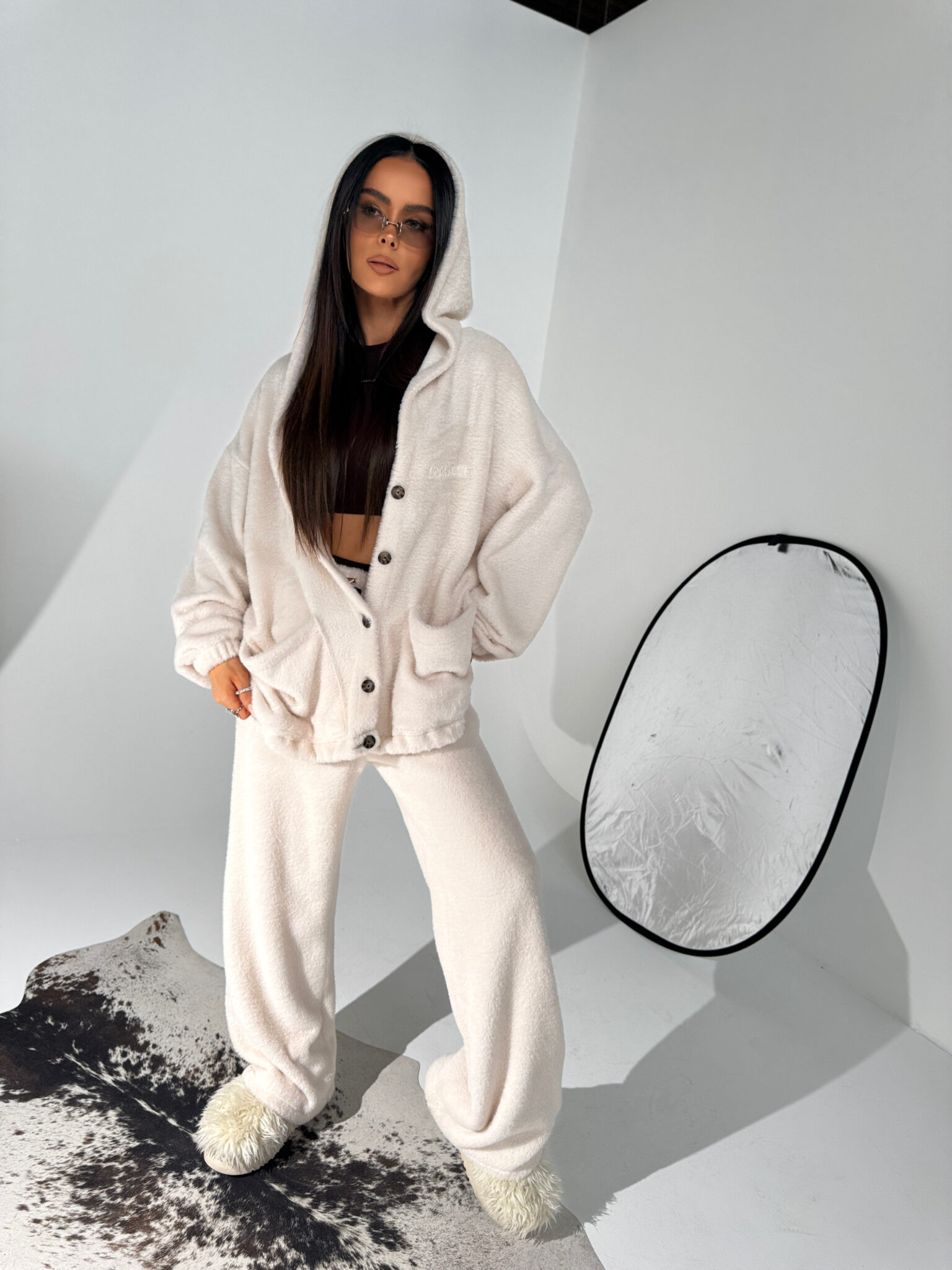 Spodnie TENDER ecru - obrazek 4