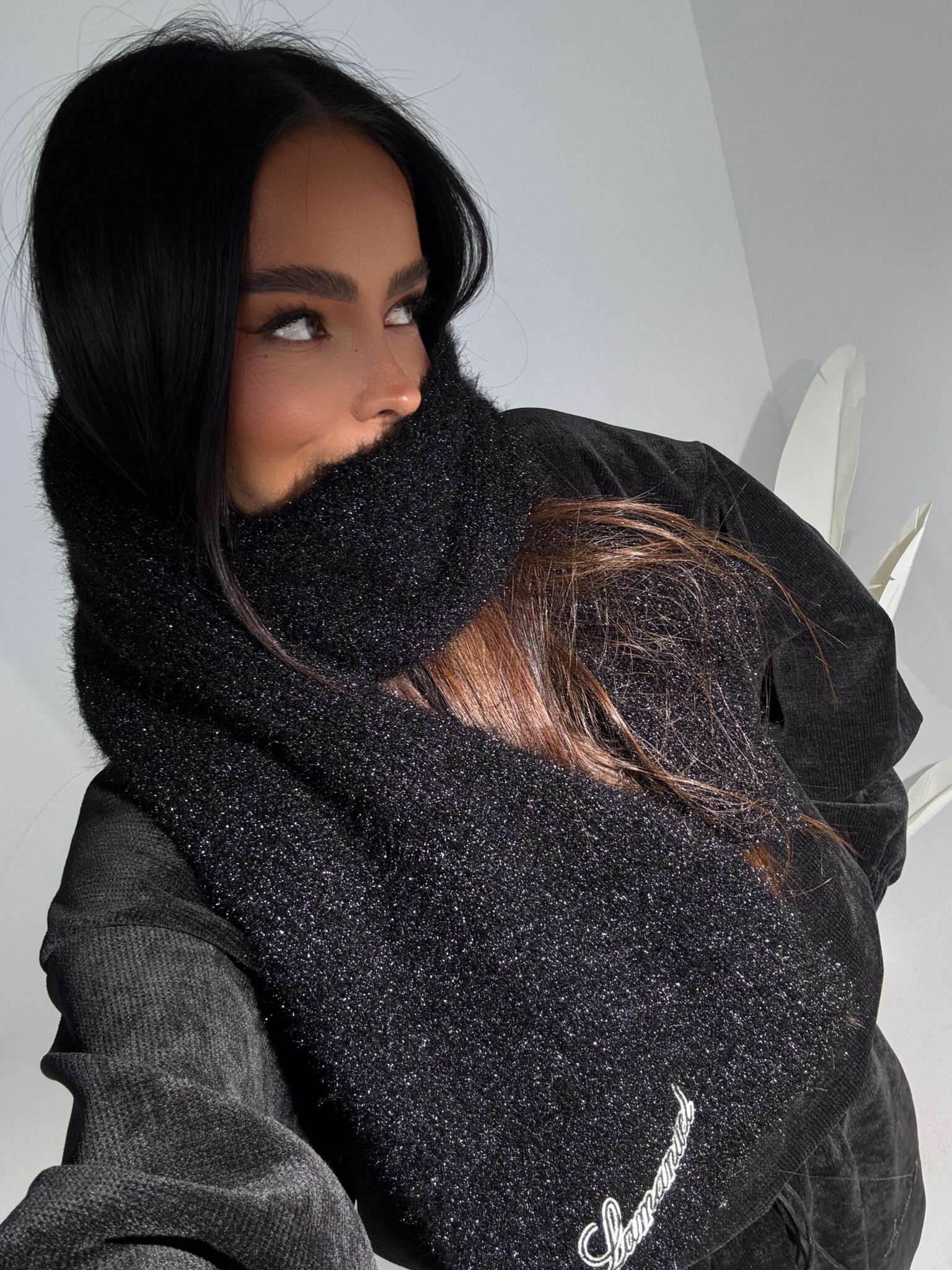 Szalik SNOWY czarny - obrazek 2