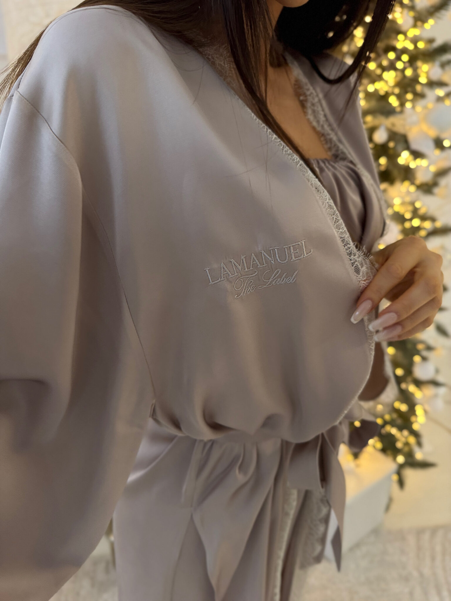 Szlafrok PEARL beż - obrazek 2