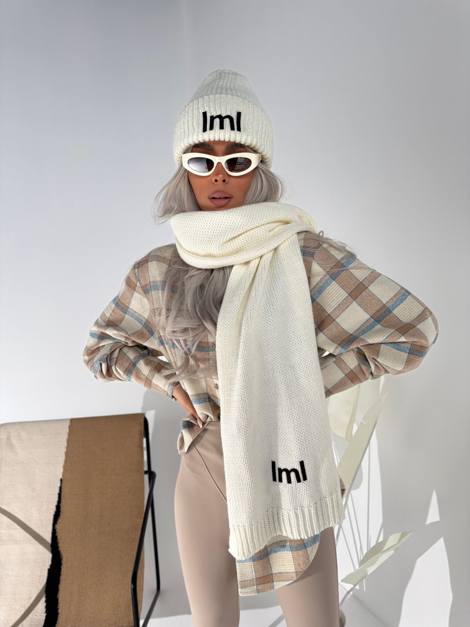 Czapka POLAR ecru - obrazek 4