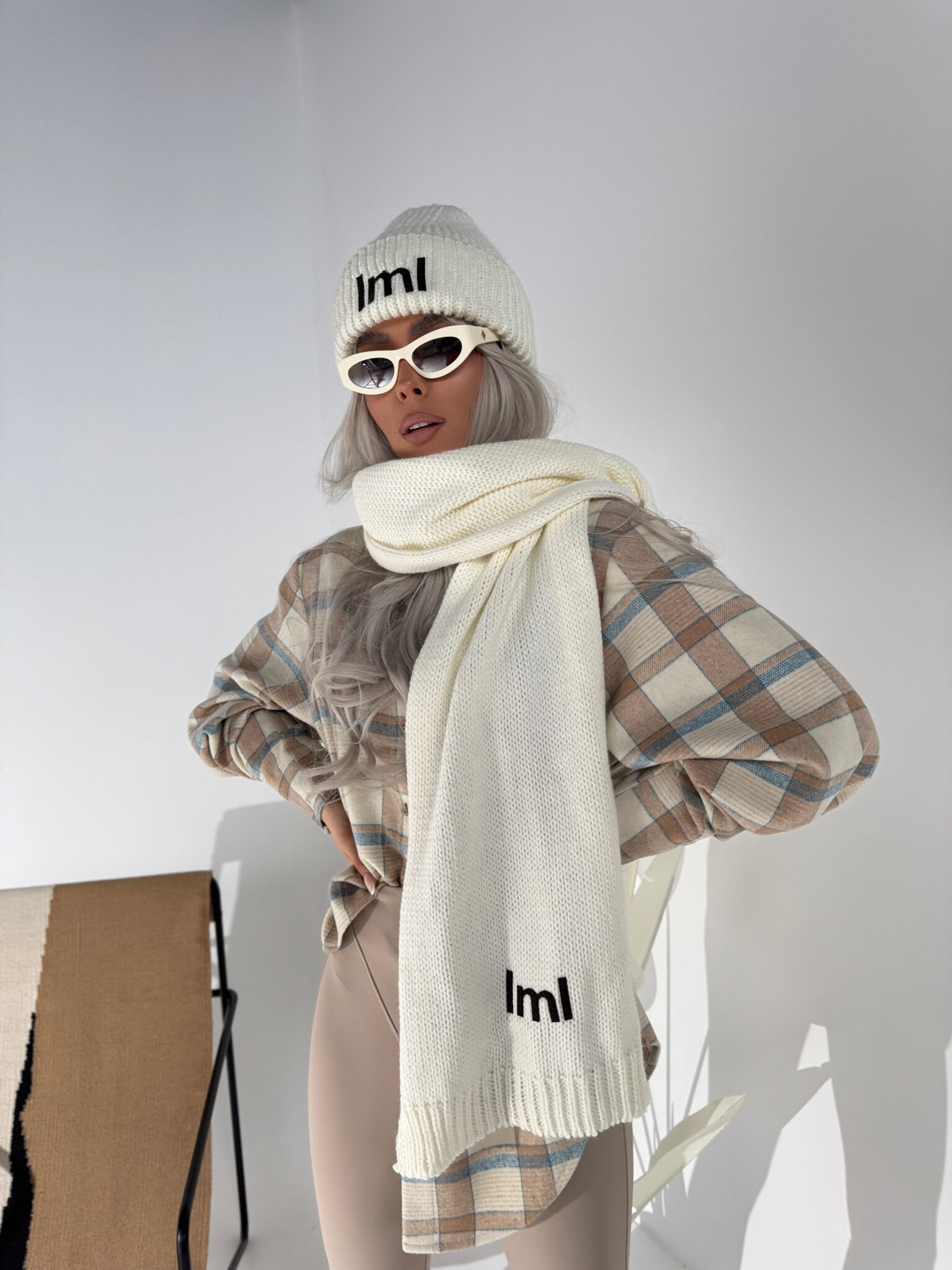 Czapka POLAR ecru - obrazek 5