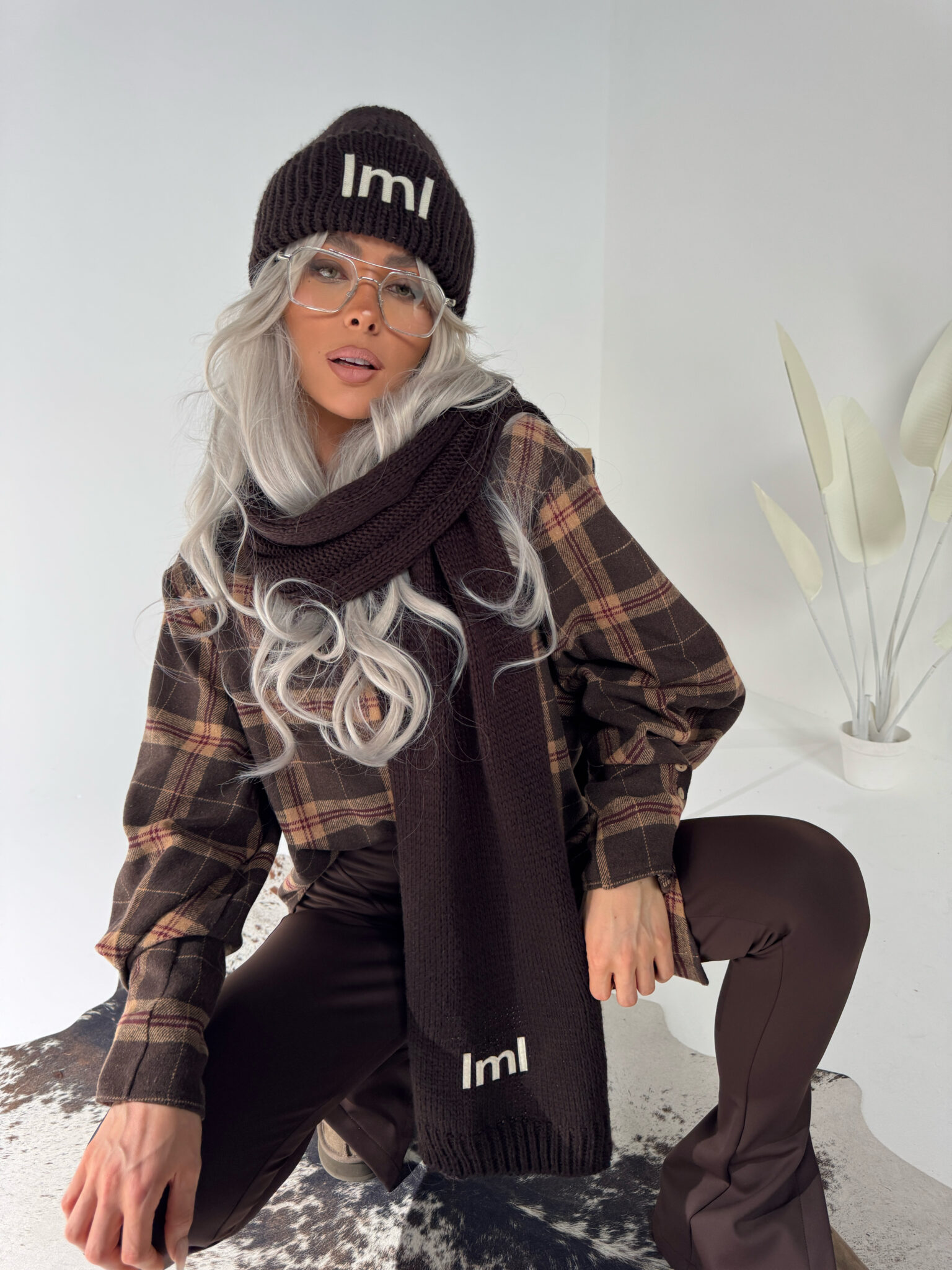 Szalik POLAR czekolada