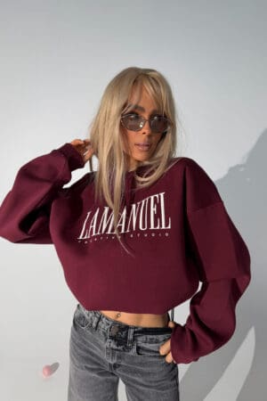 Bluza CREATIVE bordo - obrazek 6