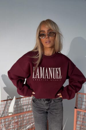 Bluza CREATIVE bordo - obrazek 4