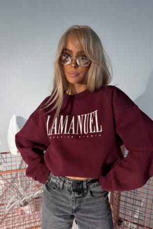 Bluza CREATIVE bordo - obrazek 2