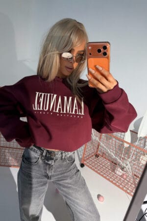 Bluza CREATIVE bordo - obrazek 3