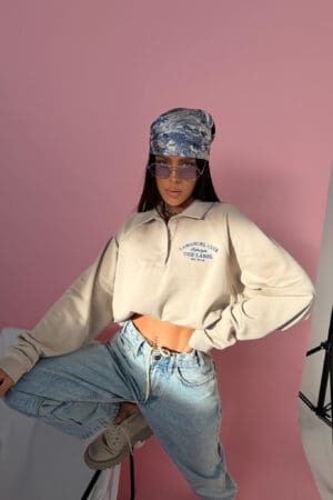 Bluza LA CLUB beż - obrazek 4