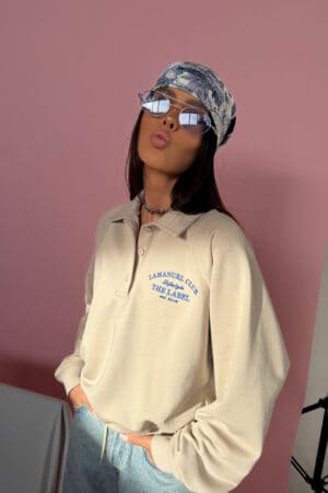 Bluza LA CLUB beż - obrazek 2
