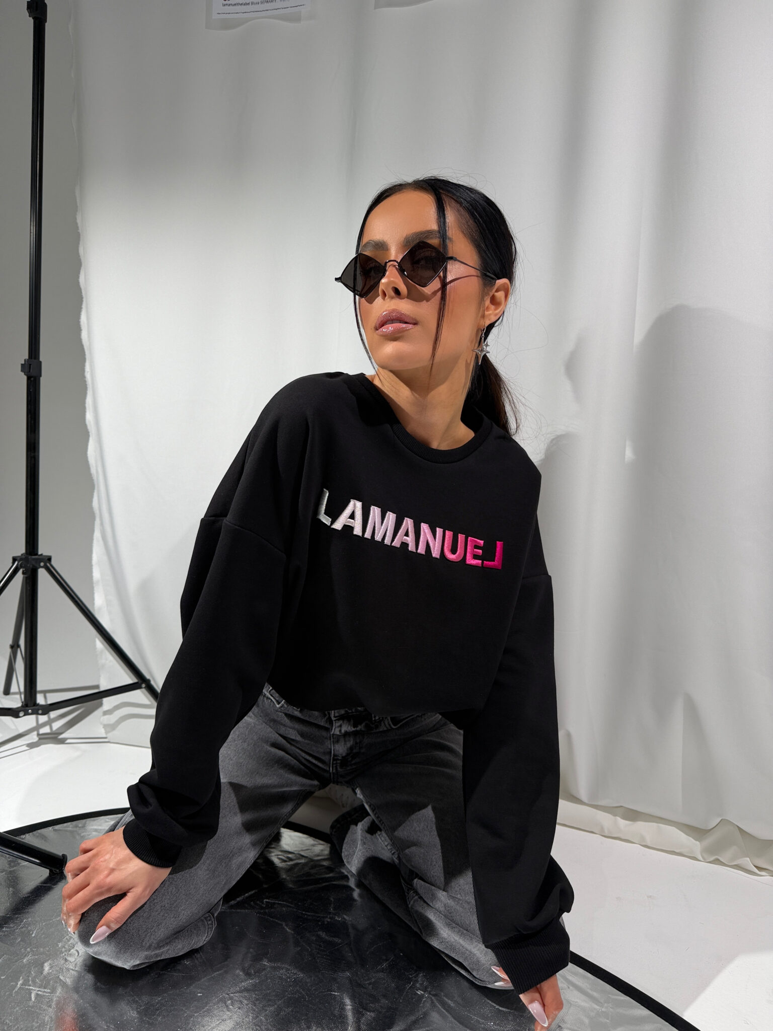 Bluza OMBRE czarna - obrazek 4